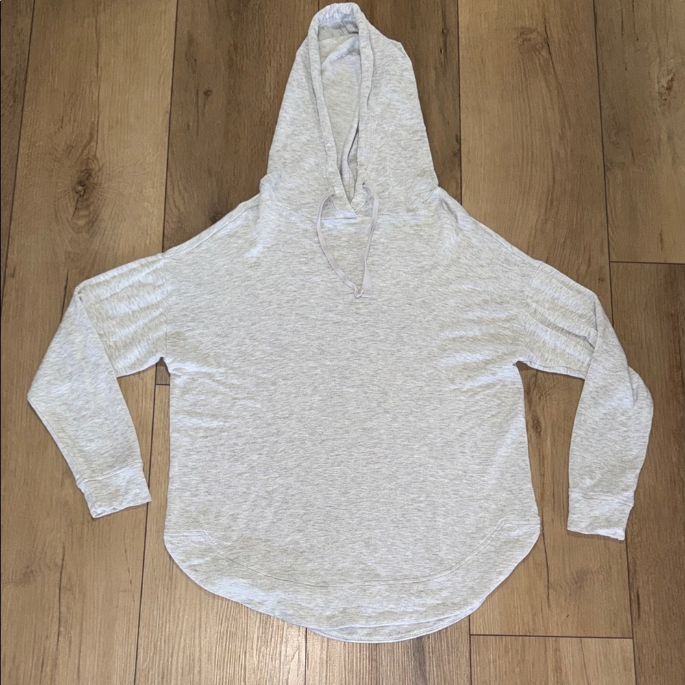 Light Gray Hooded Pullover Sweatshirt